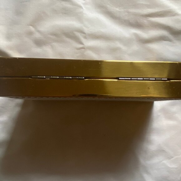 Vintage Phyllis Originals Hinged Gold-tone Metal, Fabric Satin Lined Jewelry Box - Picture 4 of 6